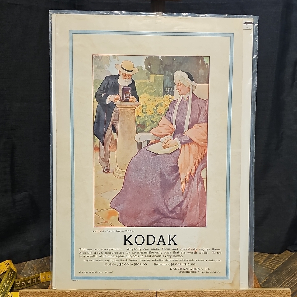 Kodak Advertisement with Purple and Tan Illustration